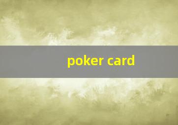 poker card